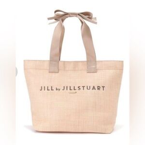 Jill by Jill Stuart Light Pink-Beige Woven Tote | Chic Minimal Designer Bag